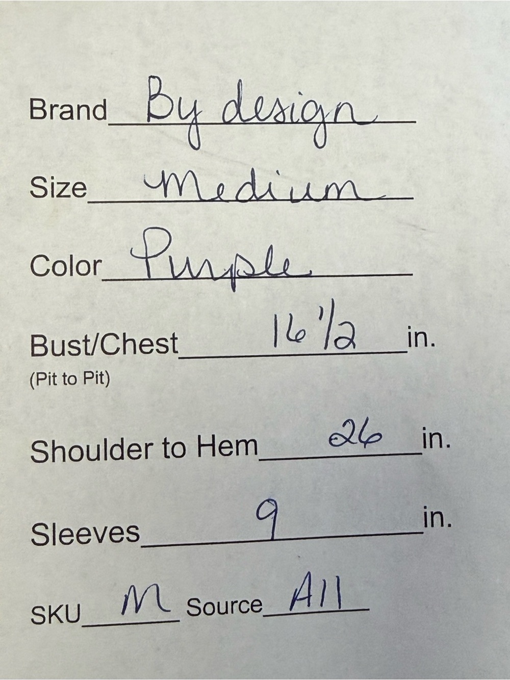 By Design Purple Puff Sleeve Knit Top Scoop Neck Stretch Sweater Medium - Picture 10 of 10